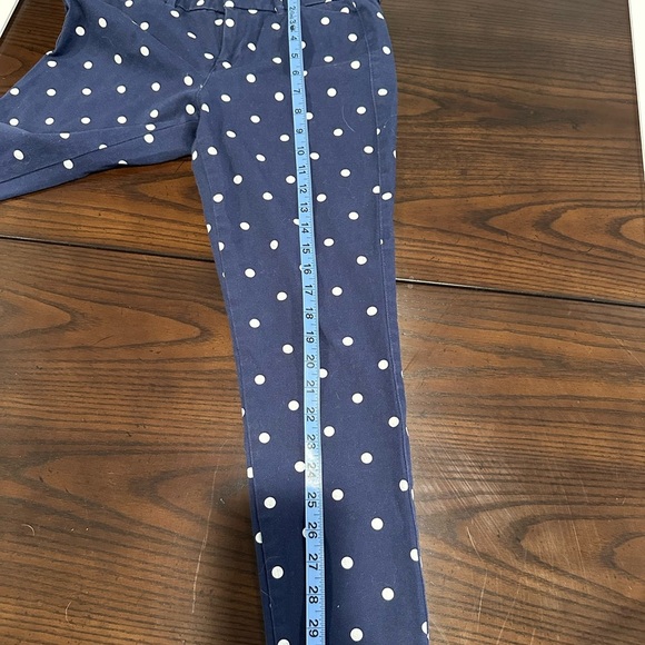 Old Navy Pixie Ankle Pants Women’s Sz 4 | Navy Blue White Polka Dot - Picture 5 of 7